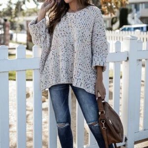 Vici Collection Oversize Confetti Sweater